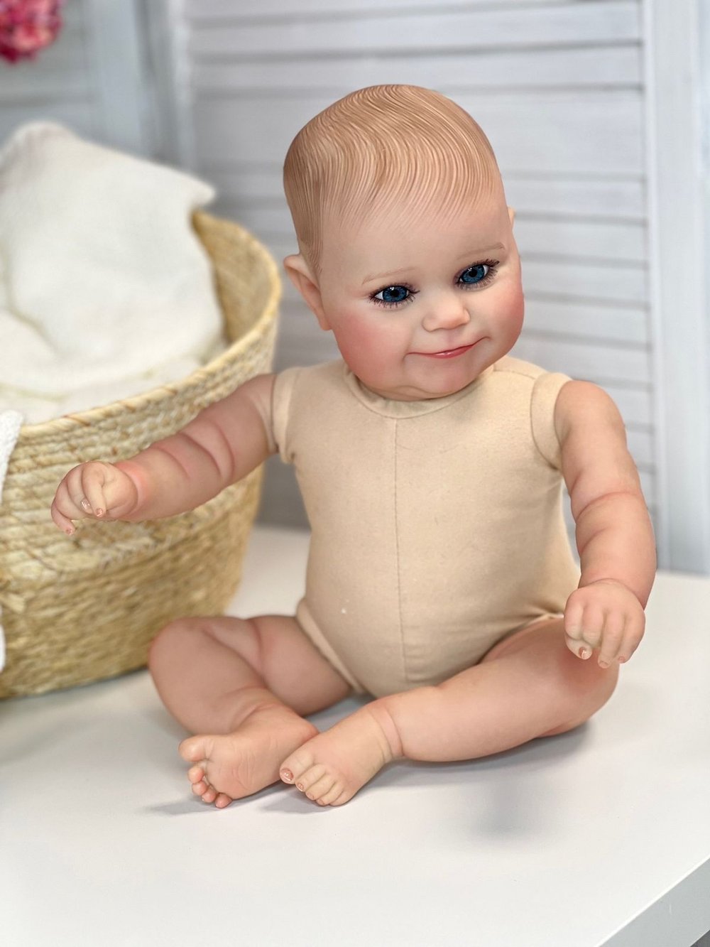 Кукла Реборн мягконабивная 50см без одежды (FA-100BW)