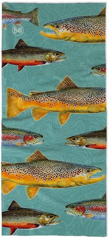 Бандана-труба летняя Buff Coolnet UV+ Trout Multi Фото 2