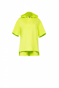 Спортивный костюм с шортами кислотно-зеленый 13-02-21 SS