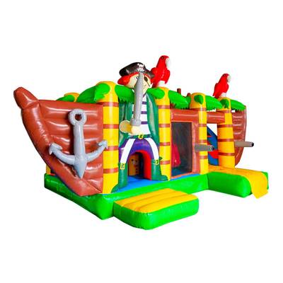 Надувной батут для бизнеса "Корабль Пирата",  размер 7.8х5.5х4.3