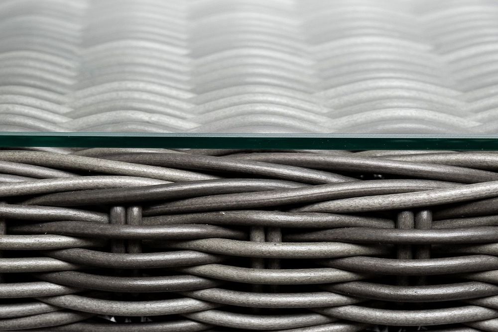 "Амароне" обеденная группа из искусственного ротанга на 6 персон, цвет графит