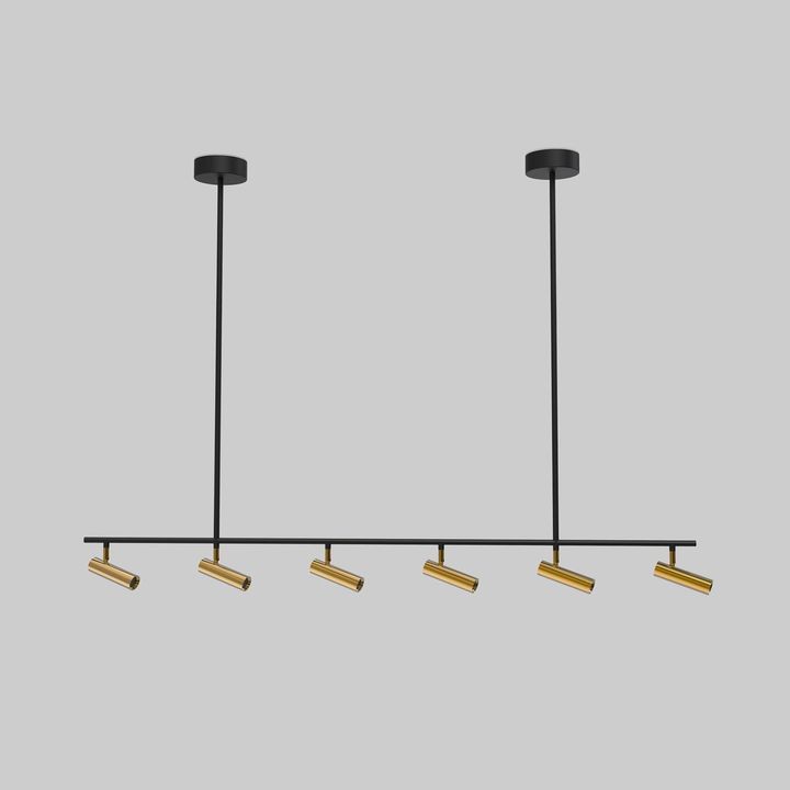 Подвесная светодиодная люстра Eurosvet Epiphania 20252/6 LED черный/латунь