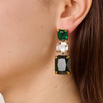 Серьги Dyrberg Kern ESMARA SG EMERALD GREEN / CRYSTAL 470150