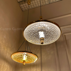 Подвесной светильник Cloyd FANTOM P1 / Ø32 см- желтый - золото (арт.11248)