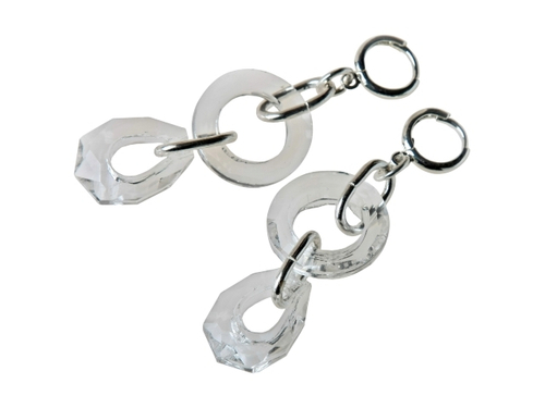 "Ларитина" серьги в серебряном покрытии из коллекции "Астрономия" от Jenavi  с замком конго