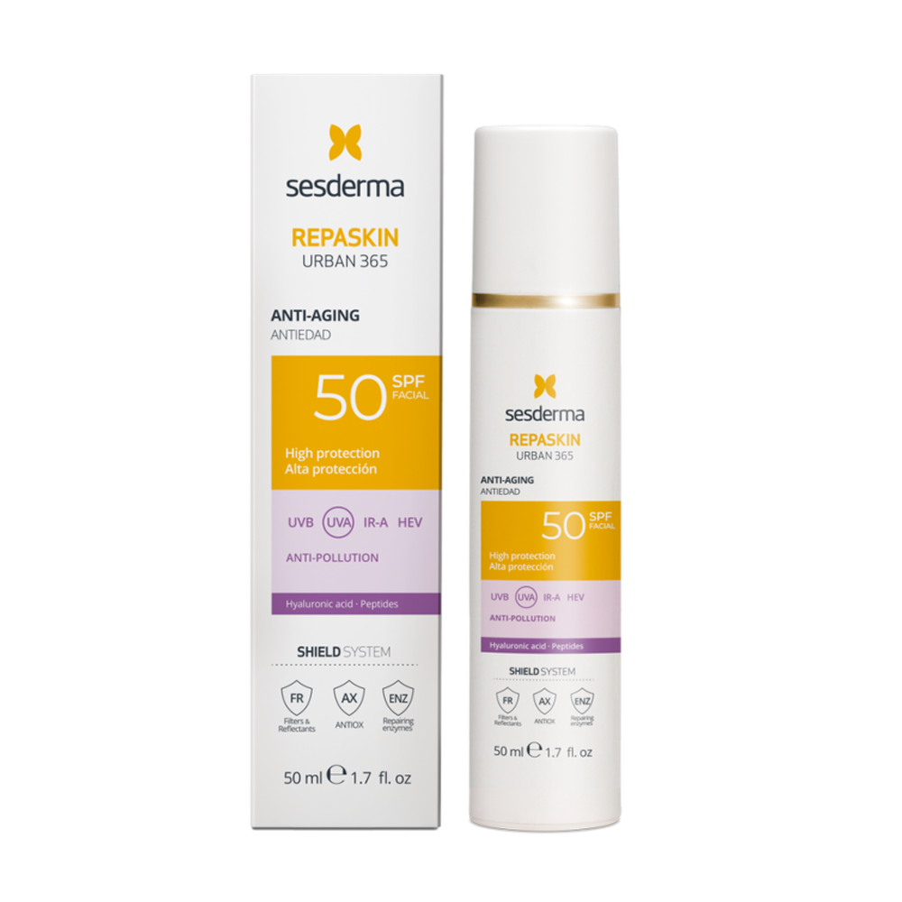 REPASKIN URBAN 365 Anti-aging SPF50 Средство солнцезащитное антивозрастное для лица, 50 мл