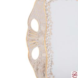 Блюдо квадратное Queen's Crown Лист Бежевый 45*25 см