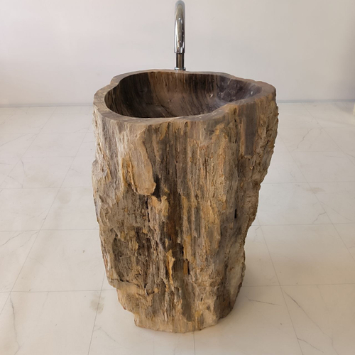 Раковина напольная из окаменелого дерева ODN-04182 (57*51*90)