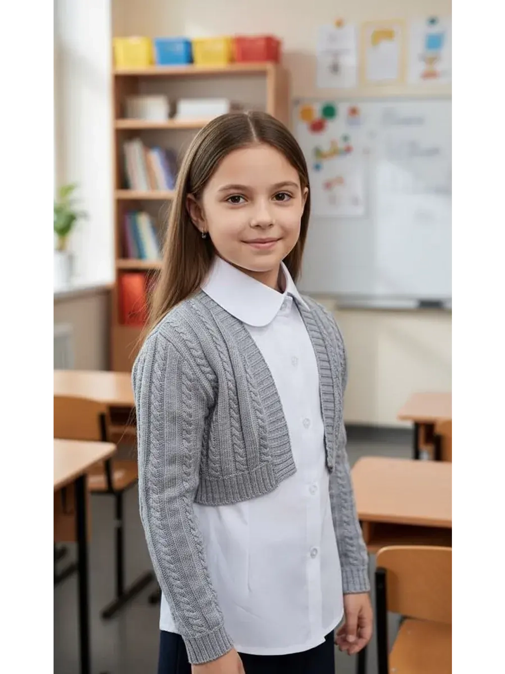 Болеро вязаный для девочек