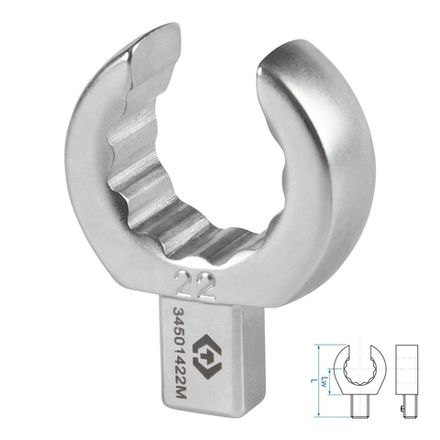 Цена на KING TONY (34501422M) Насадка разрезная серии "FIT", 22 мм, 9х12 мм