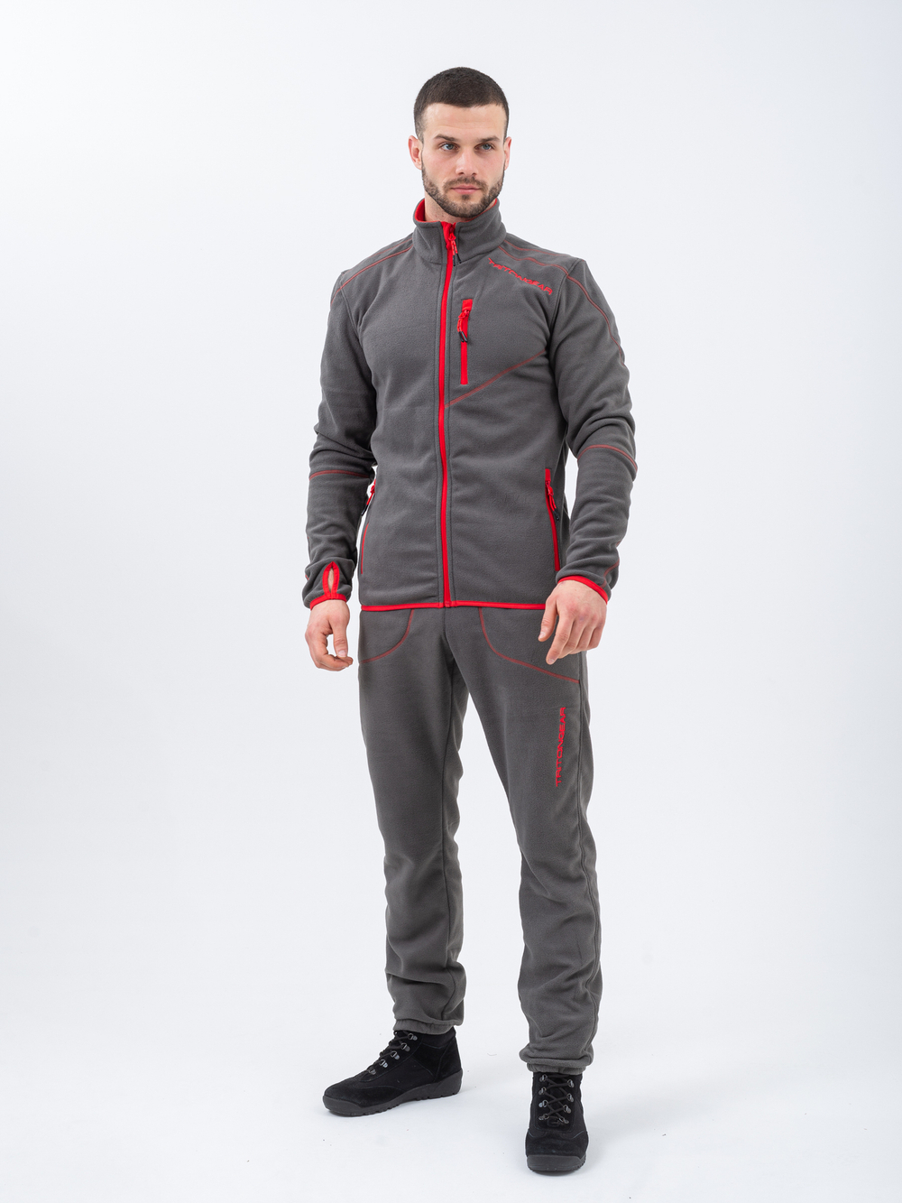 Демисезонный мужской костюм Triton Gear Rich Рич (Флис) Серый