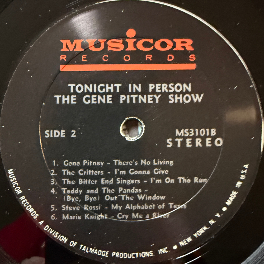 Сборник The Gene Pitney Show (США 1966г.) Т
