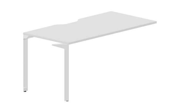 Стол 158х78х75см (эргономичный вырез) - приставной элемент