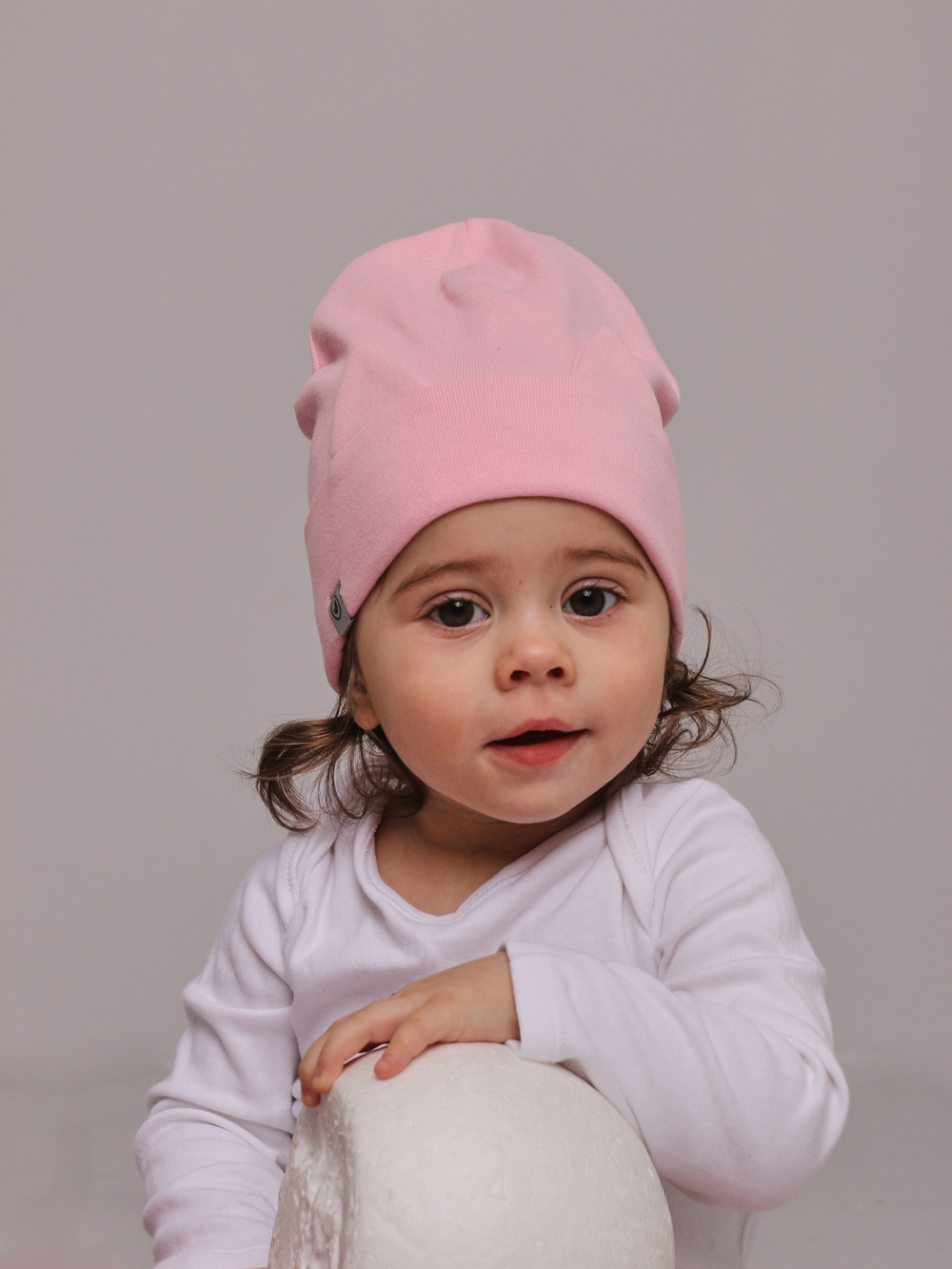 Шапка трикотажная КИС(Светлое Безе)