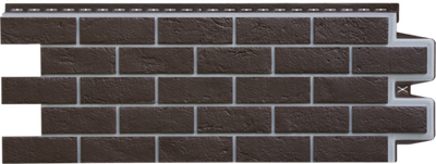 Фасадная панель "Состаренный кирпич Премиум" - Шоколадная