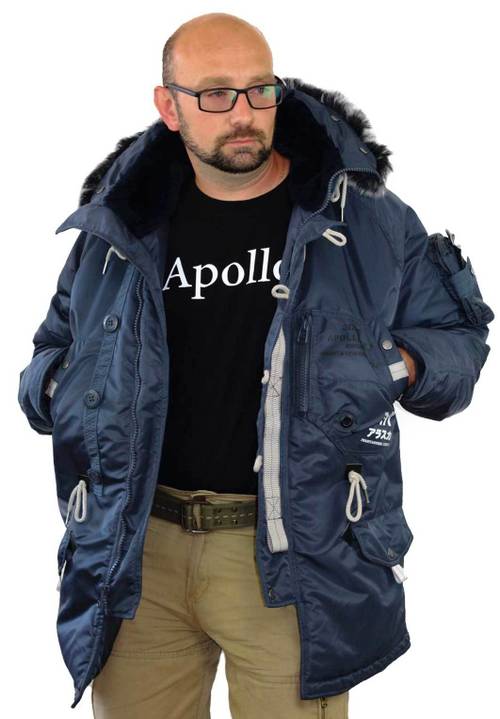 Куртка зимняя мужская Apolloget Sapporo 2018 (стальной синий - steel blue)