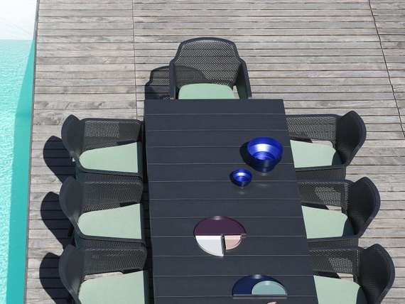 Стол раздвижной Rio 140-210х85 см, антрацит