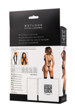 Боди Glossy Reina из материала Wetlook черное S