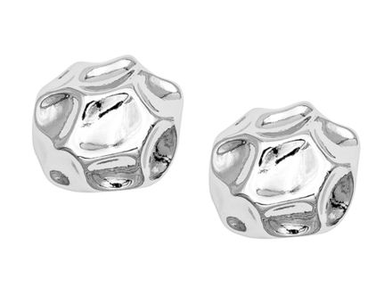 Серьги "Винтаж. Мятый металл" 19мм