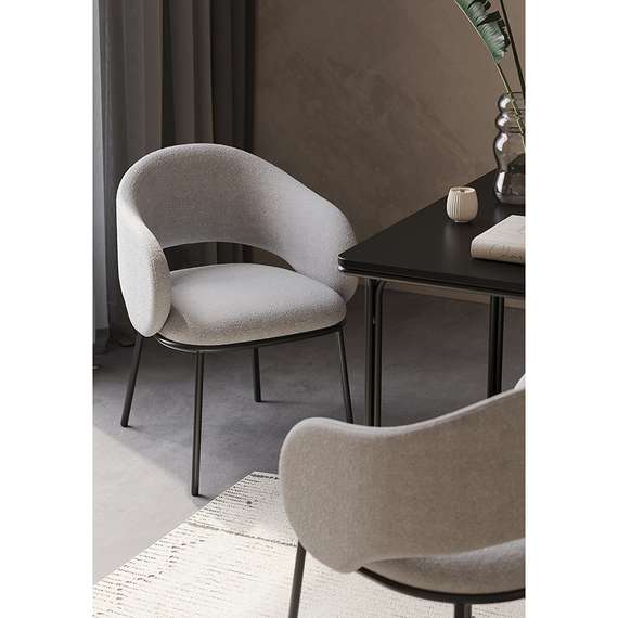 Стул Coastal, букле, дымчато-серый