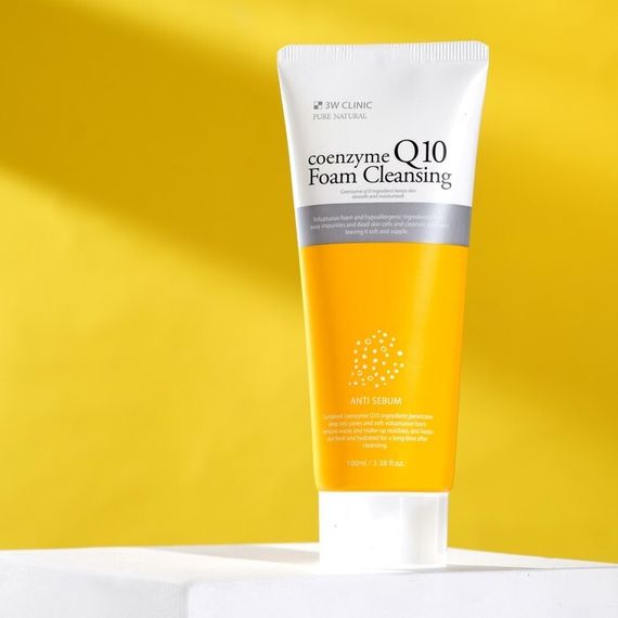 Омолаживающая пенка с коэнзимом 3W CLINIC Coenzyme Q10 Foam Cleansing, 100 мл