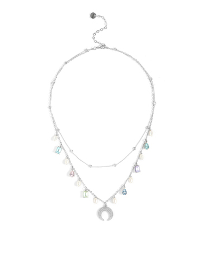 Колье "Rainbow Moon Cascade" Silver