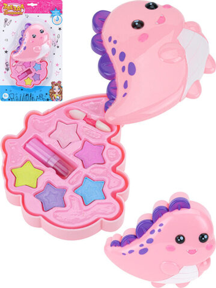 Детская косметика "Динозаврик" тени 6 шт, губная помада 1 шт, аппликатор 1 шт