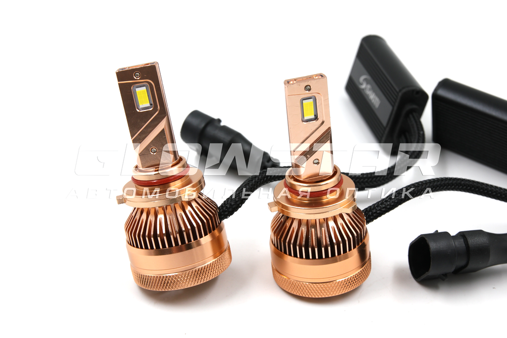 Светодиодные лампы HB3 (9005) Sariti T3 с вентилятором, 12V-24V, 50W, 6000K (комплект, 2шт)