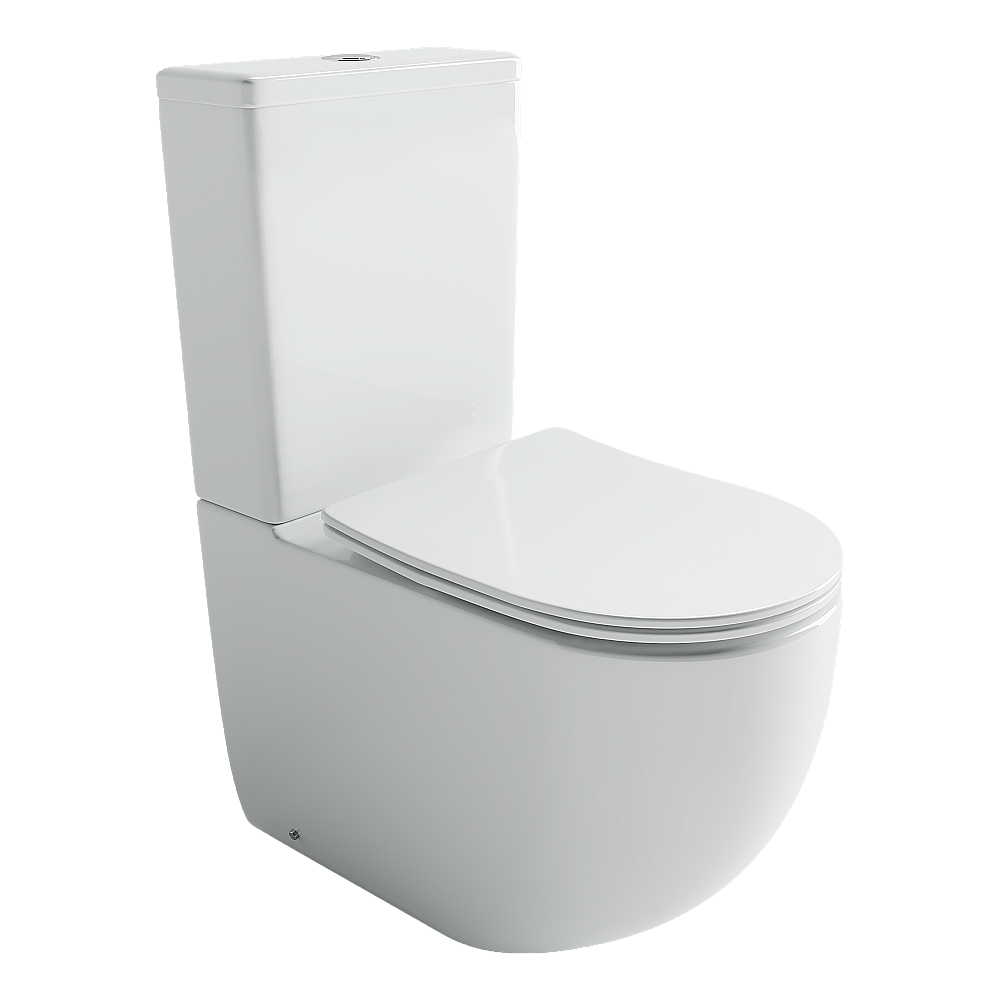 Унитаз напольный Ceramica Nova Metropol CN4001T белый, с крышкой микролифт, с бачком, безободковый, слив-торнадо