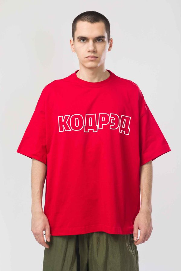 Футболка Wide T Контур красная - фото 1