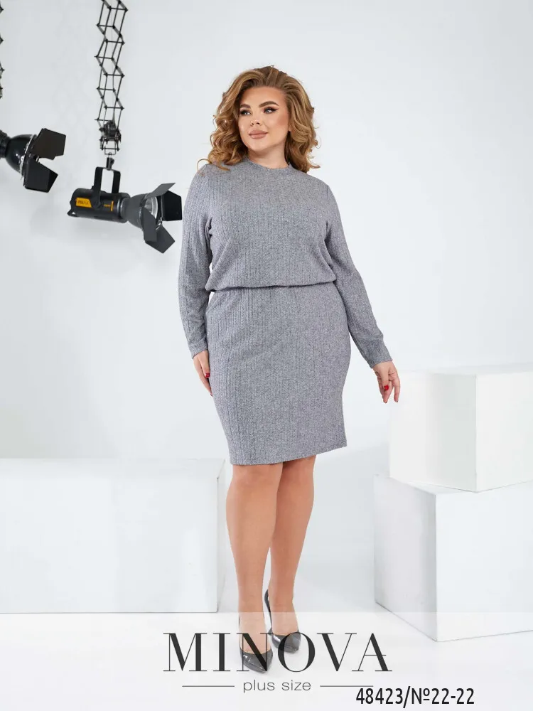 Платье 22-22-серый Minova