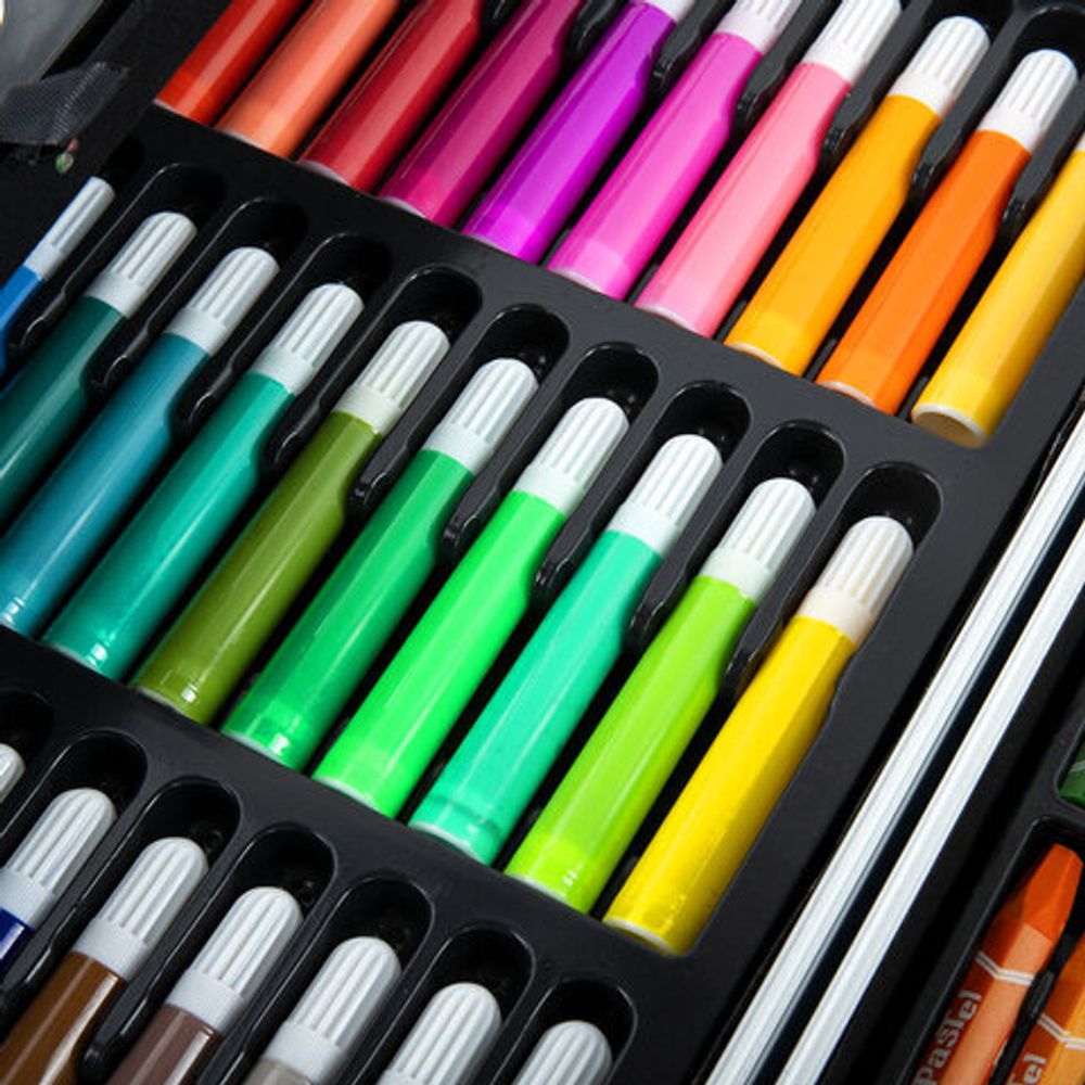 Набор ЮНОГО ХУДОЖНИКА "Cosmo" для рисования и творчества в кейсе ЮНЛАНДИЯ, 163 предмета, 664634