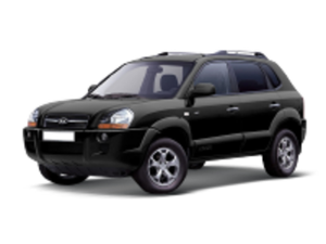 Багажники на Hyandai Tucson I 2004-2010 на рейлинги с просветом