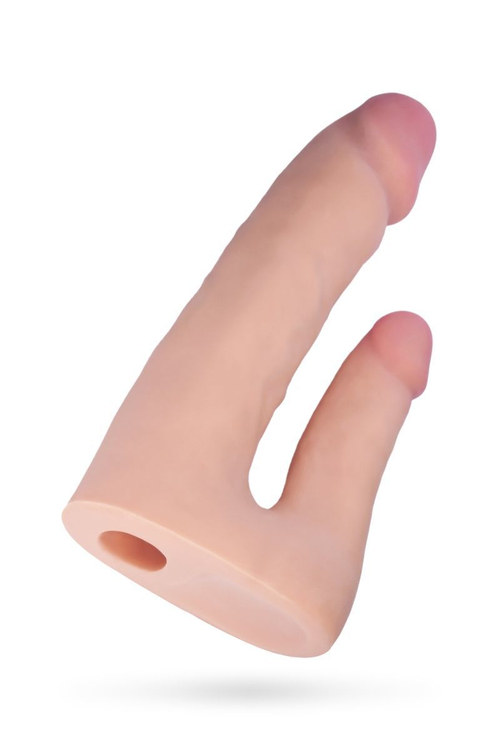 Поясной страпон ToyFa RealStick Elite – двойное проникновение, 19 см