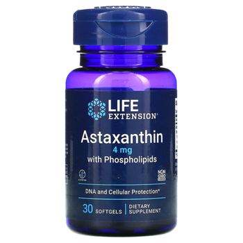 Life Extension Astaxanthin 4 mg 30 softgels, Астаксантин