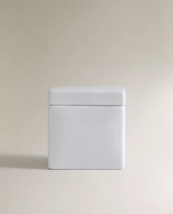 ZARA HOME ФАЯНСОВАЯ БАНКА ДЛЯ ХРАНЕНИЯ, БЕЛЫЙ