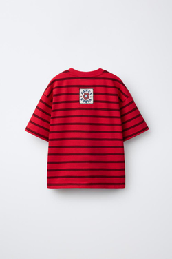 ZARA ФУТБОЛКА HEAVY WEIGHT В ПОЛОСКУ, ПОЛОСКИ