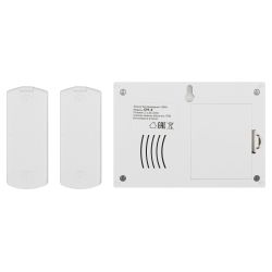 Звонок дверной ЭРА C91-2 беспроводной две кнопки белый с серым 2 мелодии