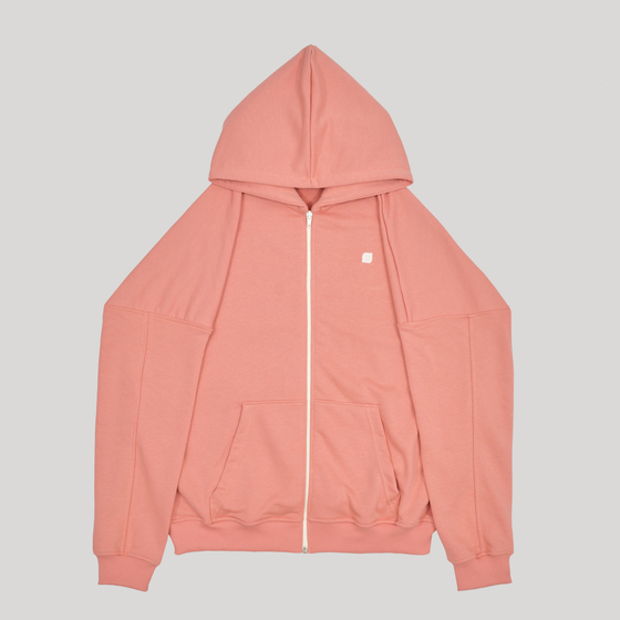 Zip-Up Hoodie LOGO Coral Haze