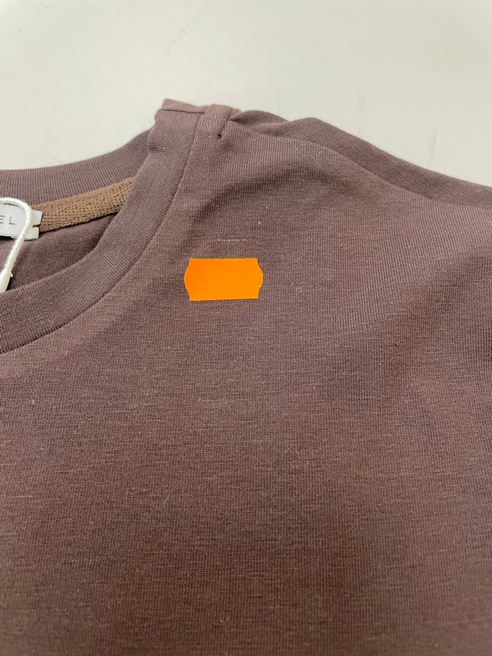 Дефект ткани. Лонгслив Lira. Цвет шоколад. Размер SM. №39