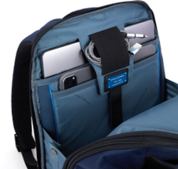 Рюкзак Piquadro Wollem CA6239W129BM/BLU синий полиэстер/натур.кожа