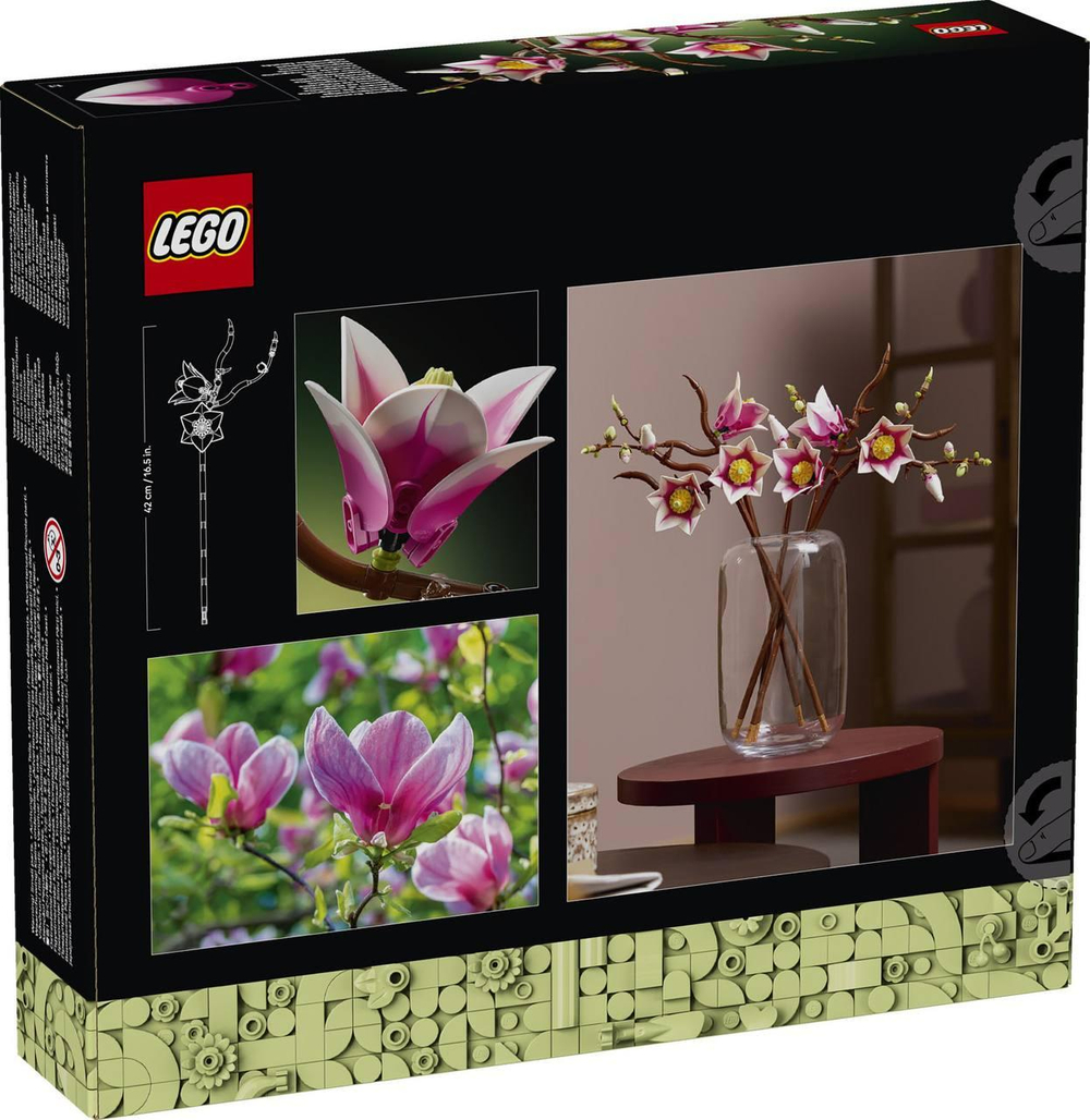 Конструктор Лего ботаникалс Ветви магнолии 11510 | LEGO Botanicals Magnolia Branches декоративный набор 435 деталей 18+