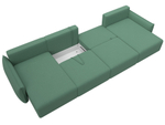 Диван П-образный Лига-051 НПБ Лонг РОГОЖКА Амур 11 зеленый
