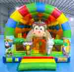 Коммерческий надувной батут «Зверята с крышей 2» без горки, 7*5*4 м