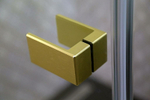 Душевой уголок Cezares Bellagio 140x100 BELLAGIO-AH-1-140/100-C-BORO профиль Золото брашированное стекло прозрачное