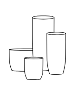 Кашпо, коллекция Concrete (Midnight), форма YAR