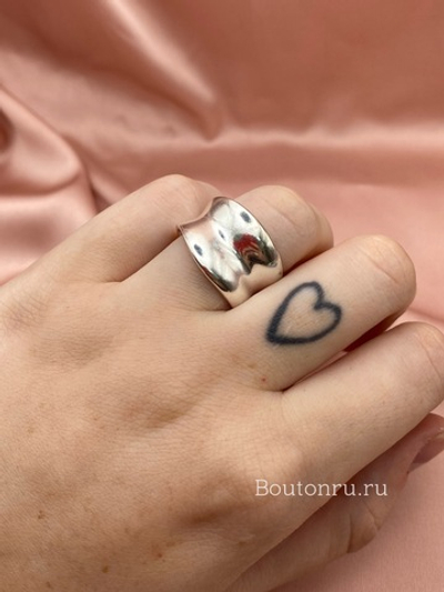 Кольцо серебряное массивное