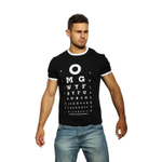 Мужская футболка с OMG-принтом (Размер: XL) (Цвет: черный)