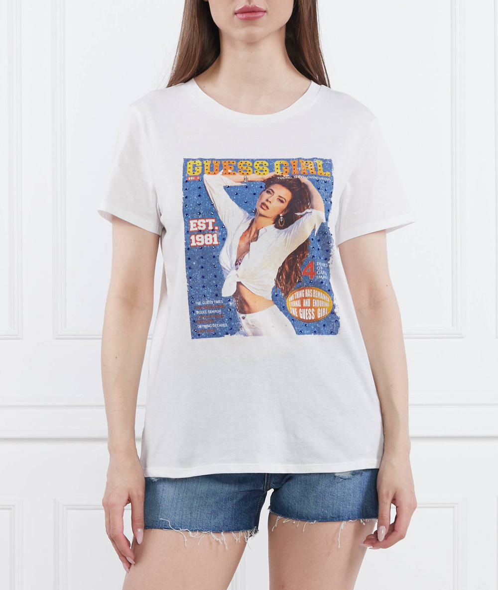 Футболка GUESS GIRL EASY TEE GUESS - белый(W3GI18 K9SN1)