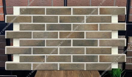 Клинкерная фасадная термопанель, плитка BestPoint Retro Brick Cardamon, ППУ (пенополиуретан), 1028x616 толщина 65 мм